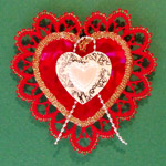 Christmas Decoration: Lace Edged Heart (HEART MOTIF)