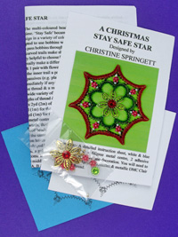 Christmas Stay Safe Star Kit (with flower beads)